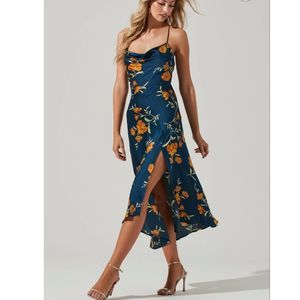ASTR Gaia Floral Midi Dress Size S
